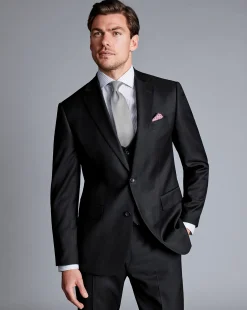 Suit Jackets<Charles Tyrwhitt Natural Stretch Twill Suit Jacket - Black