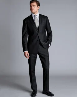 Suit Jackets<Charles Tyrwhitt Natural Stretch Twill Suit Jacket - Black