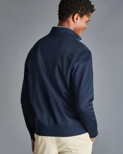 Golf Collection|Blue Sweaters<Charles Tyrwhitt Performance Funnel Neck Jacket Navy