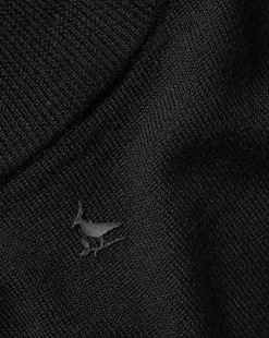 Black Sweaters|Cardigans<Charles Tyrwhitt New York Jets Merino Zip Through Bomber - Black
