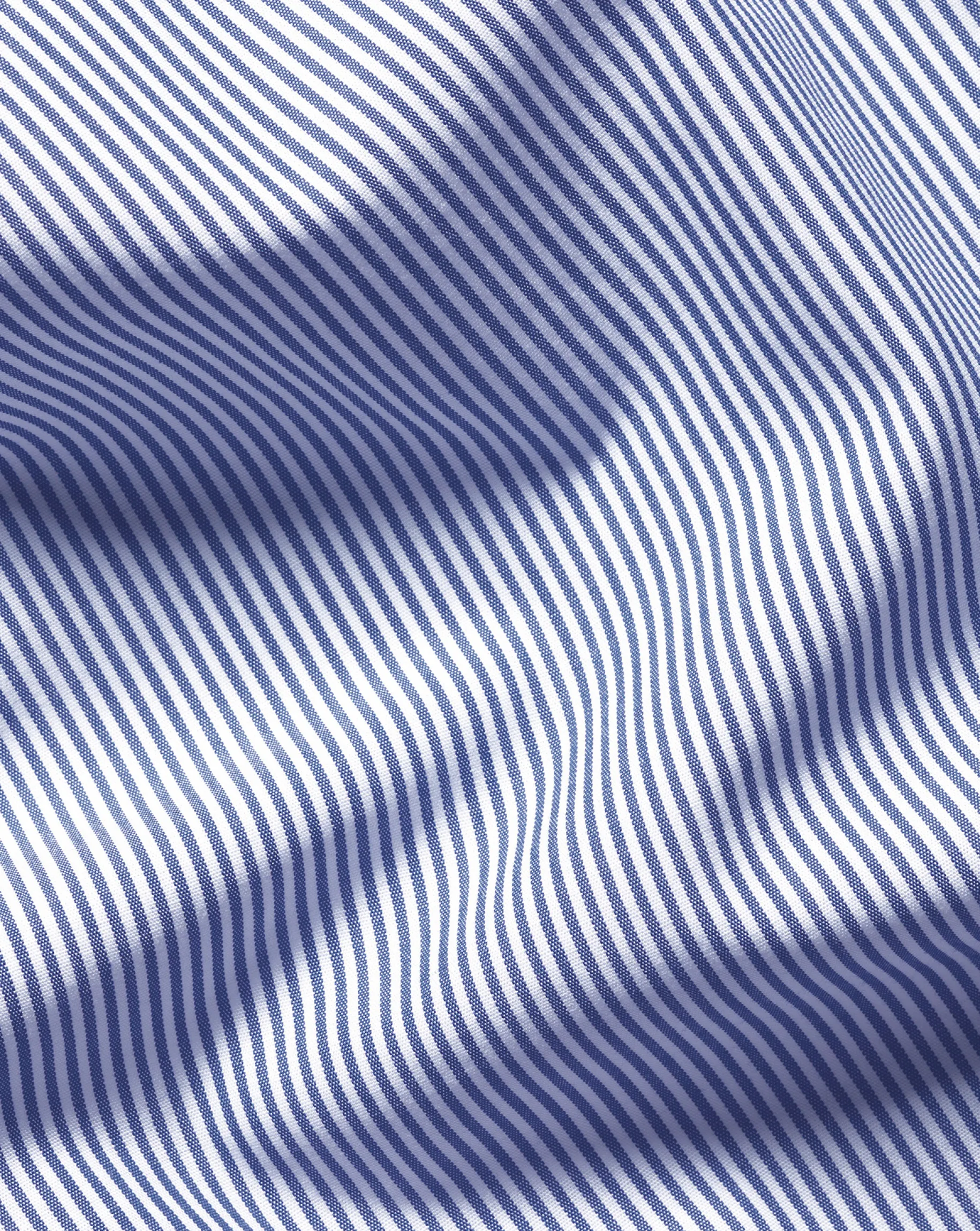 Dress Shirts|Blue Shirts<Charles Tyrwhitt Non-Iron Bengal Stripe Shirt - Blue Royal