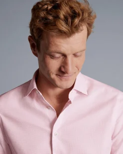 Shirt Sale|Dress Shirts<Charles Tyrwhitt Non-Iron Cushion Stretch Texture Shirt - Pink