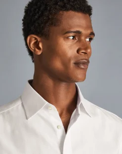 Shirt Sale|Dress Shirts<Charles Tyrwhitt Non-Iron Herringbone Shirt - Ivory White