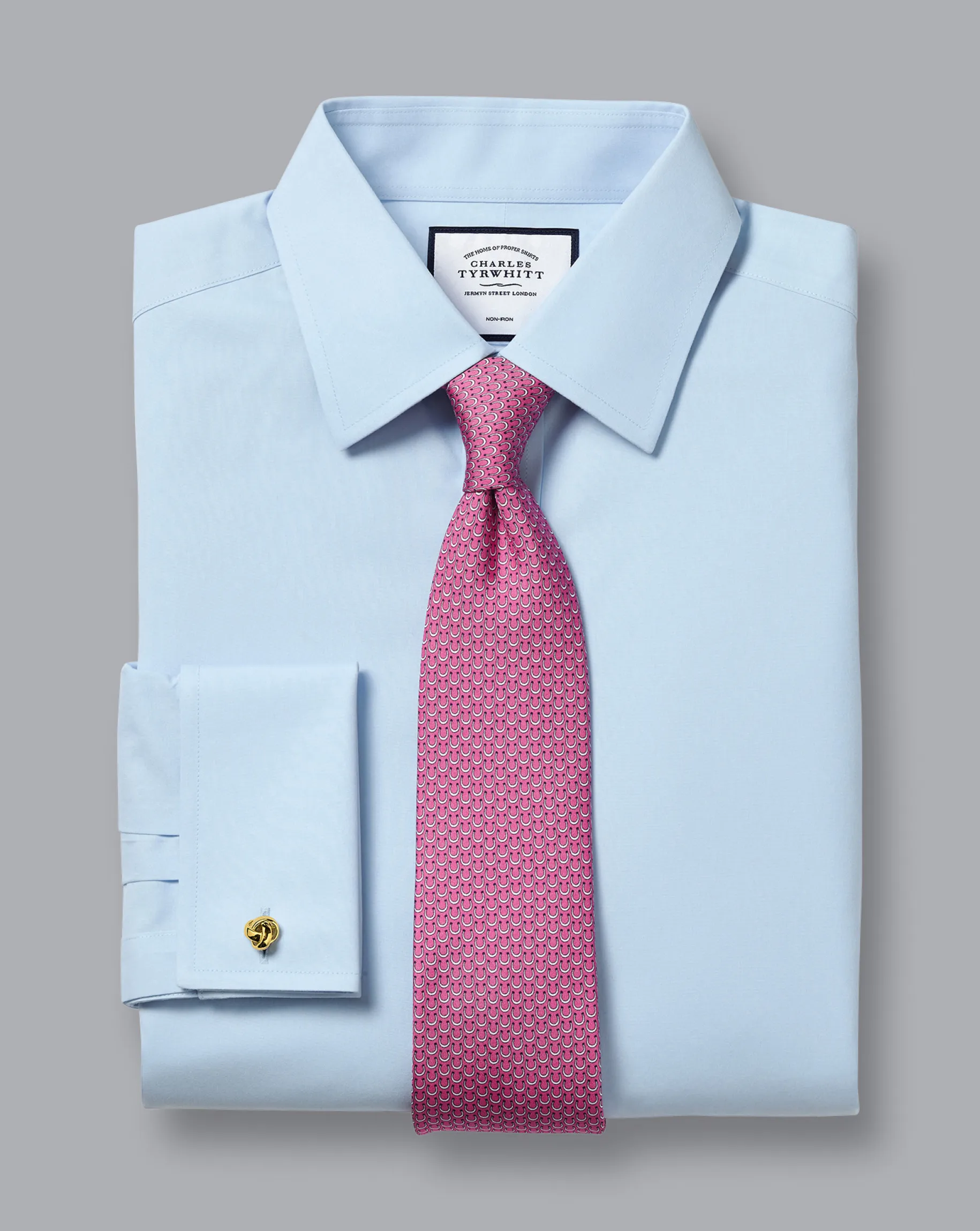 Dress Shirts|Blue Shirts<Charles Tyrwhitt Non-Iron Poplin Shirt - Blue Sky