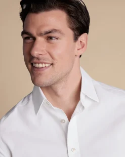 Poplin Shirts|Dress Shirts<Charles Tyrwhitt Non-Iron Poplin Shirt - White