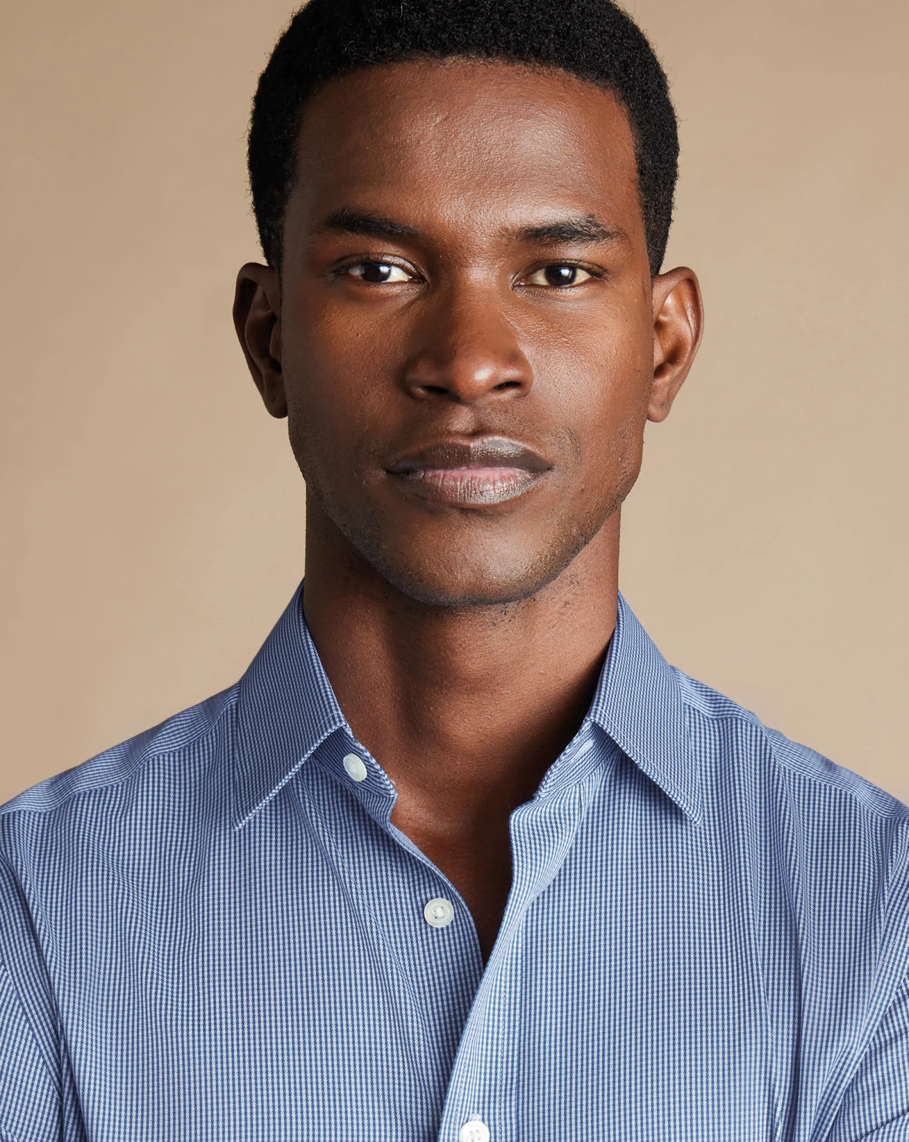 Dress Shirts|Check Shirts<Charles Tyrwhitt Non-Iron Puppytooth Shirt - Blue Royal