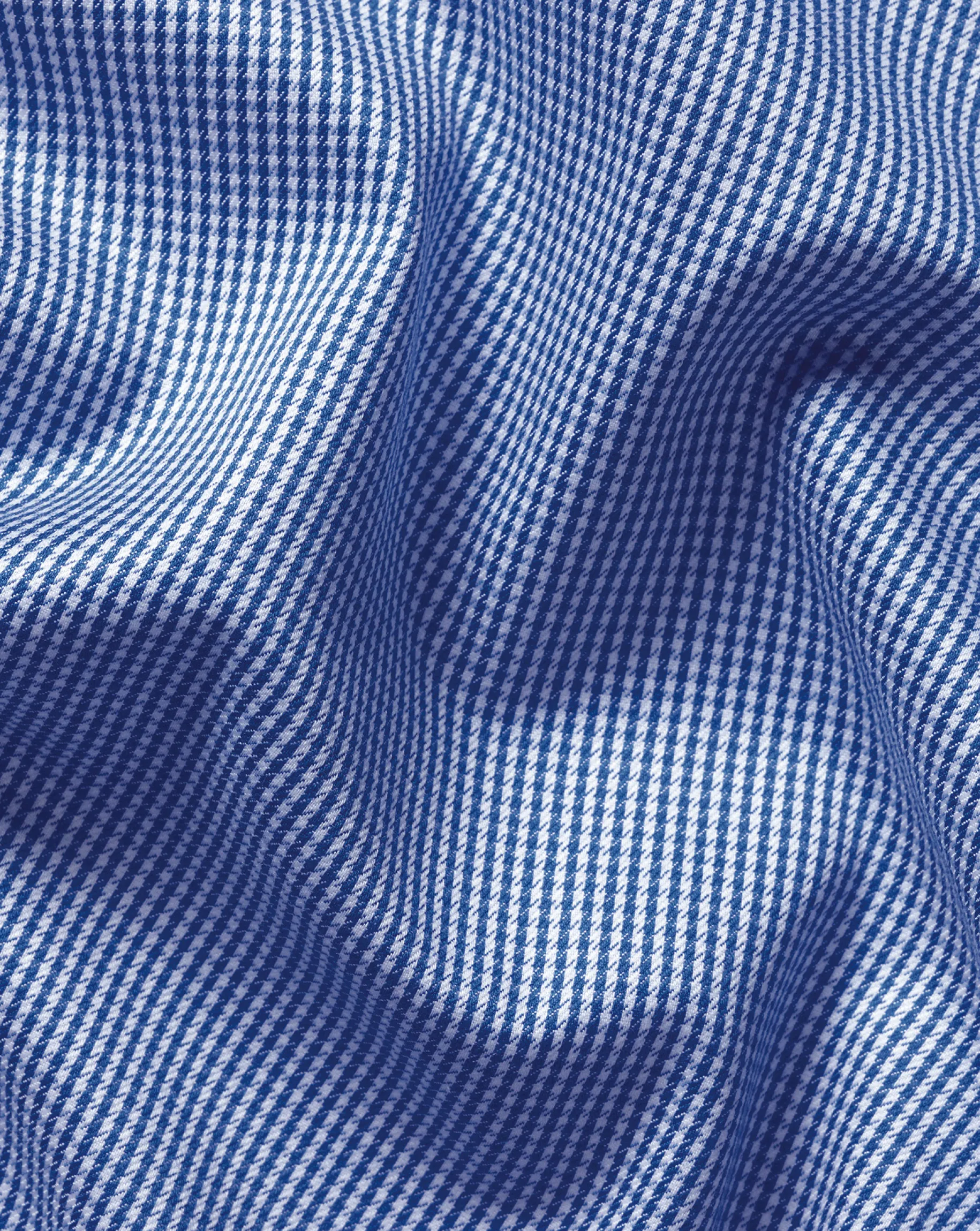 Dress Shirts|Check Shirts<Charles Tyrwhitt Non-Iron Puppytooth Shirt - Blue Royal