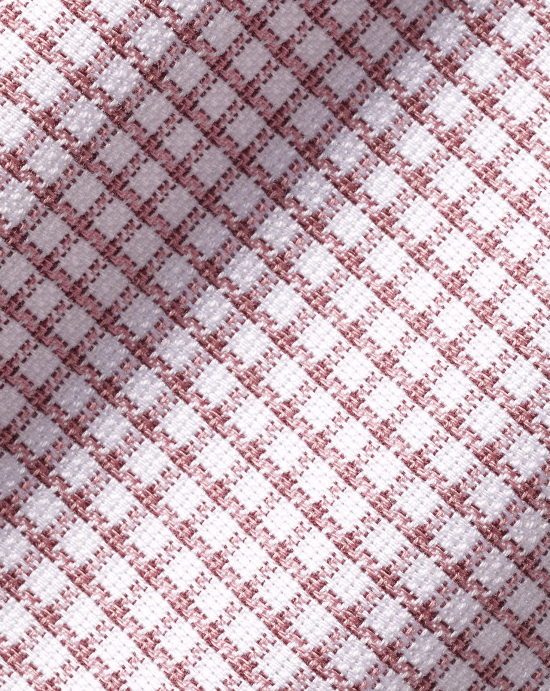 Dress Shirts|XL<Charles Tyrwhitt Non-Iron Royal Oxford Check Shirt - Claret Pink
