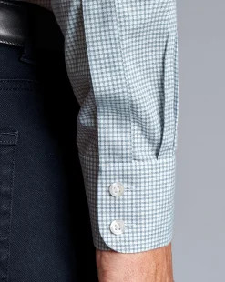 Dress Shirts|Check Shirts<Charles Tyrwhitt Non-Iron Royal Oxford Check Shirt - Light Blue