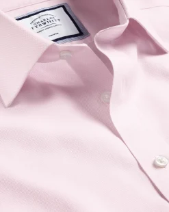 Dress Shirts|M<Charles Tyrwhitt Non-Iron Royal Oxford Shirt - Light Pink