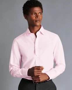 Dress Shirts|M<Charles Tyrwhitt Non-Iron Royal Oxford Shirt - Light Pink
