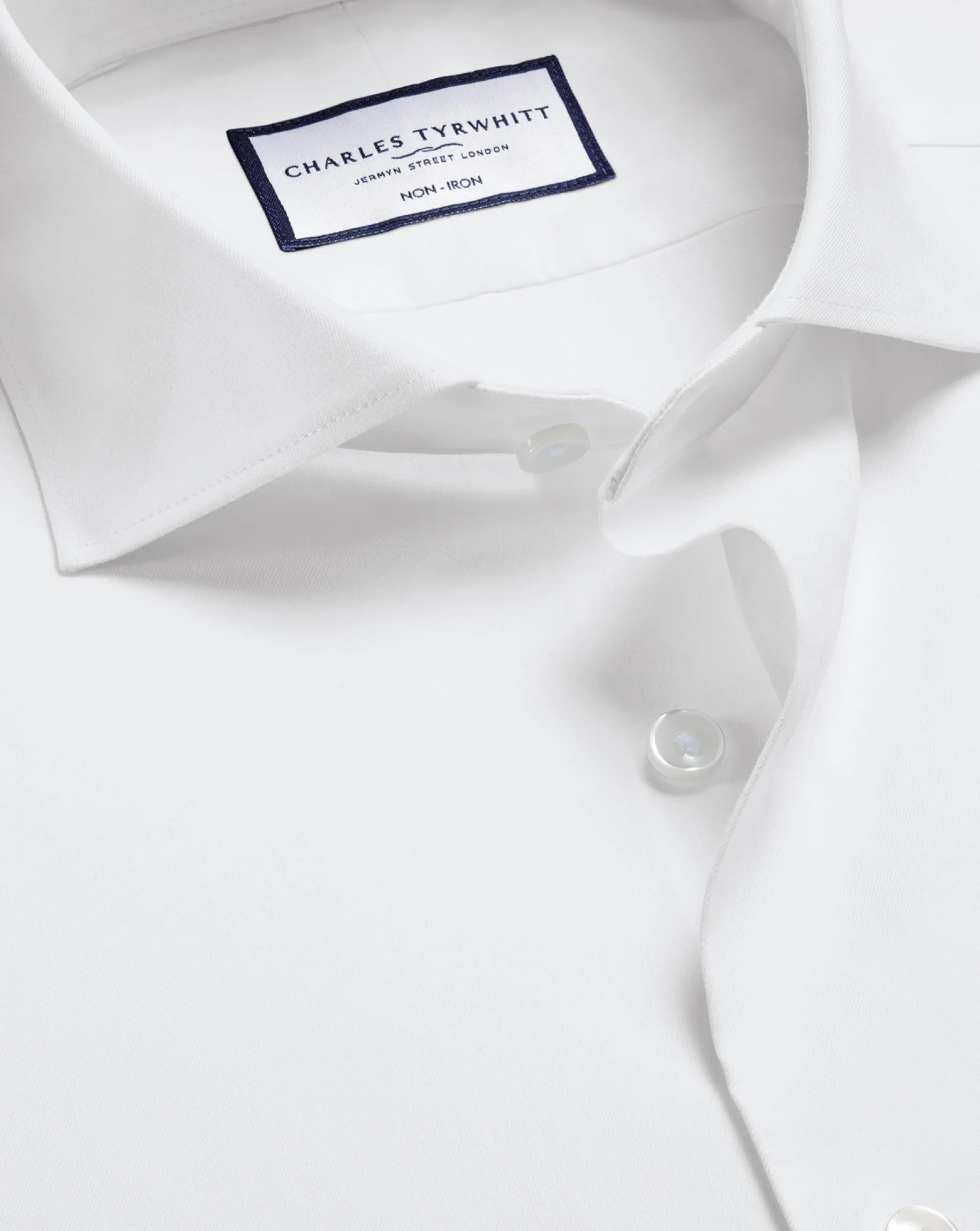 Business Casual Shirts|Dress Shirts<Charles Tyrwhitt Non-Iron Stretch Twill Shirt - White