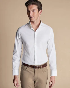 Business Casual Shirts|Dress Shirts<Charles Tyrwhitt Non-Iron Stretch Twill Shirt - White