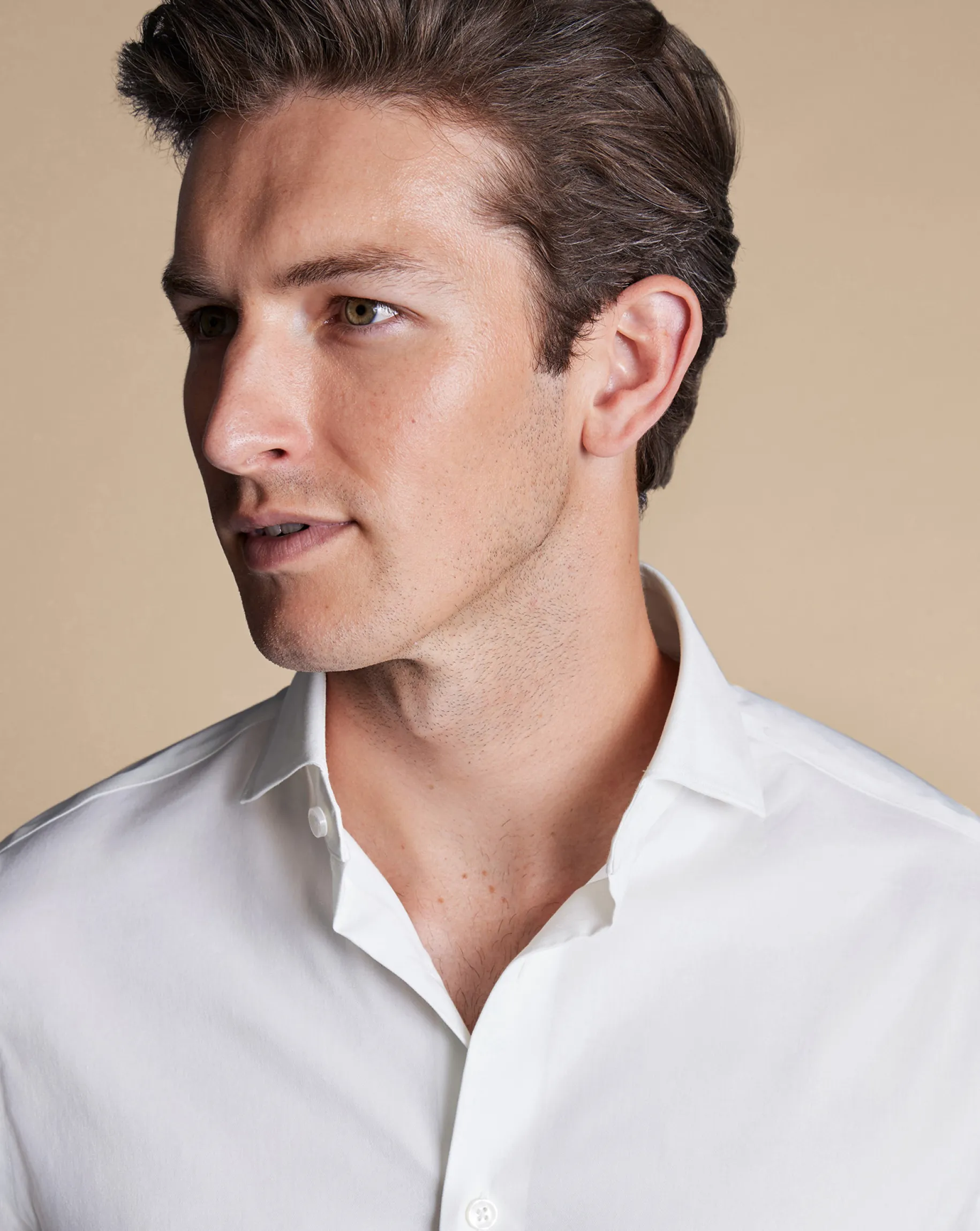 Business Casual Shirts|Dress Shirts<Charles Tyrwhitt Non-Iron Stretch Twill Shirt - White