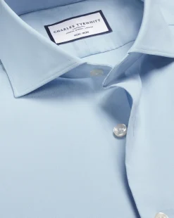 Business Casual Shirts|Dress Shirts<Charles Tyrwhitt Non-Iron Stretch Twill Shirt - Blue Sky