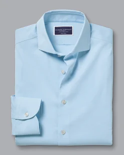 Business Casual Shirts|Dress Shirts<Charles Tyrwhitt Non-Iron Stretch Twill Shirt - Blue Sky