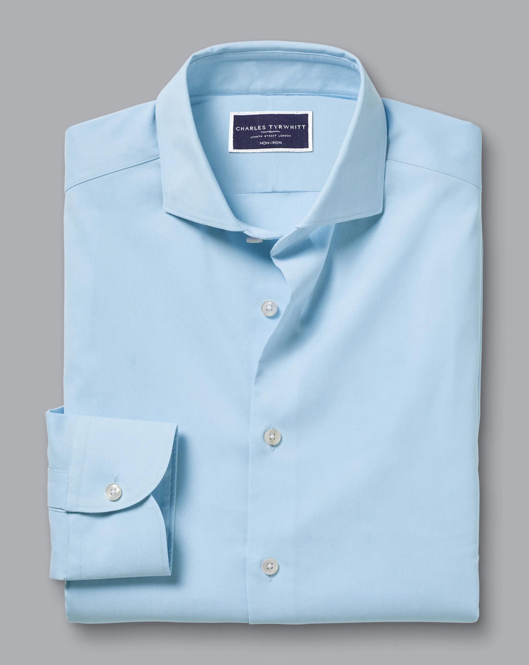 Business Casual Shirts|Dress Shirts<Charles Tyrwhitt Non-Iron Stretch Twill Shirt - Blue Sky