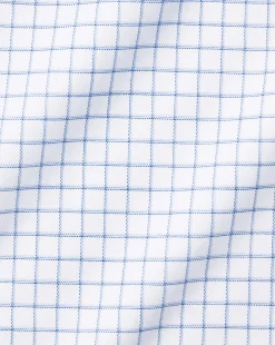 Shirt Sale|Dress Shirts<Charles Tyrwhitt Non-Iron Twill Fine Shadow Check Shirt - Cornflower Blue