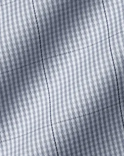 Shirt Sale|Dress Shirts<Charles Tyrwhitt Non-Iron Twill Puppytooth Check Shirt - Steel Blue