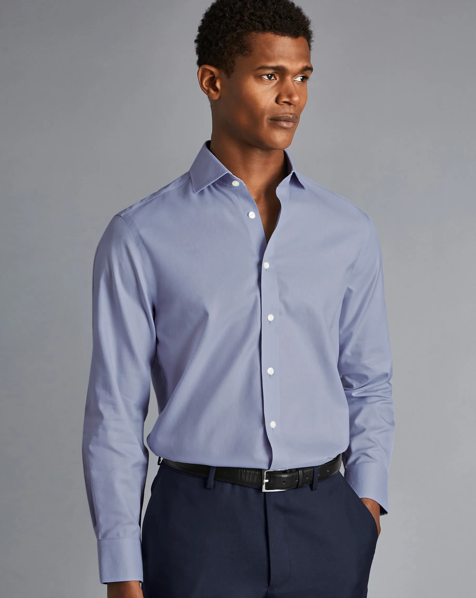Shirt Sale|Dress Shirts<Charles Tyrwhitt Non-Iron Twill Shirt - Indigo Blue