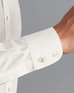 Dress Shirts|XL<Charles Tyrwhitt Non-Iron Twill Shirt - Ivory White