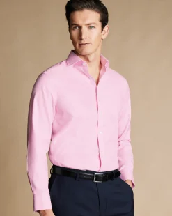 Dress Shirts|Pink Shirts<Charles Tyrwhitt Non-Iron Twill Shirt - Pink