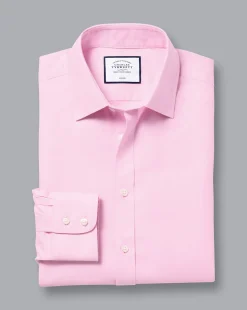Dress Shirts|Pink Shirts<Charles Tyrwhitt Non-Iron Twill Shirt - Pink