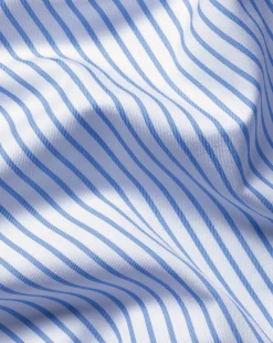 Dress Shirts|Blue Shirts<Charles Tyrwhitt Non-Iron Twill Stripe Shirt - Cornflower Blue
