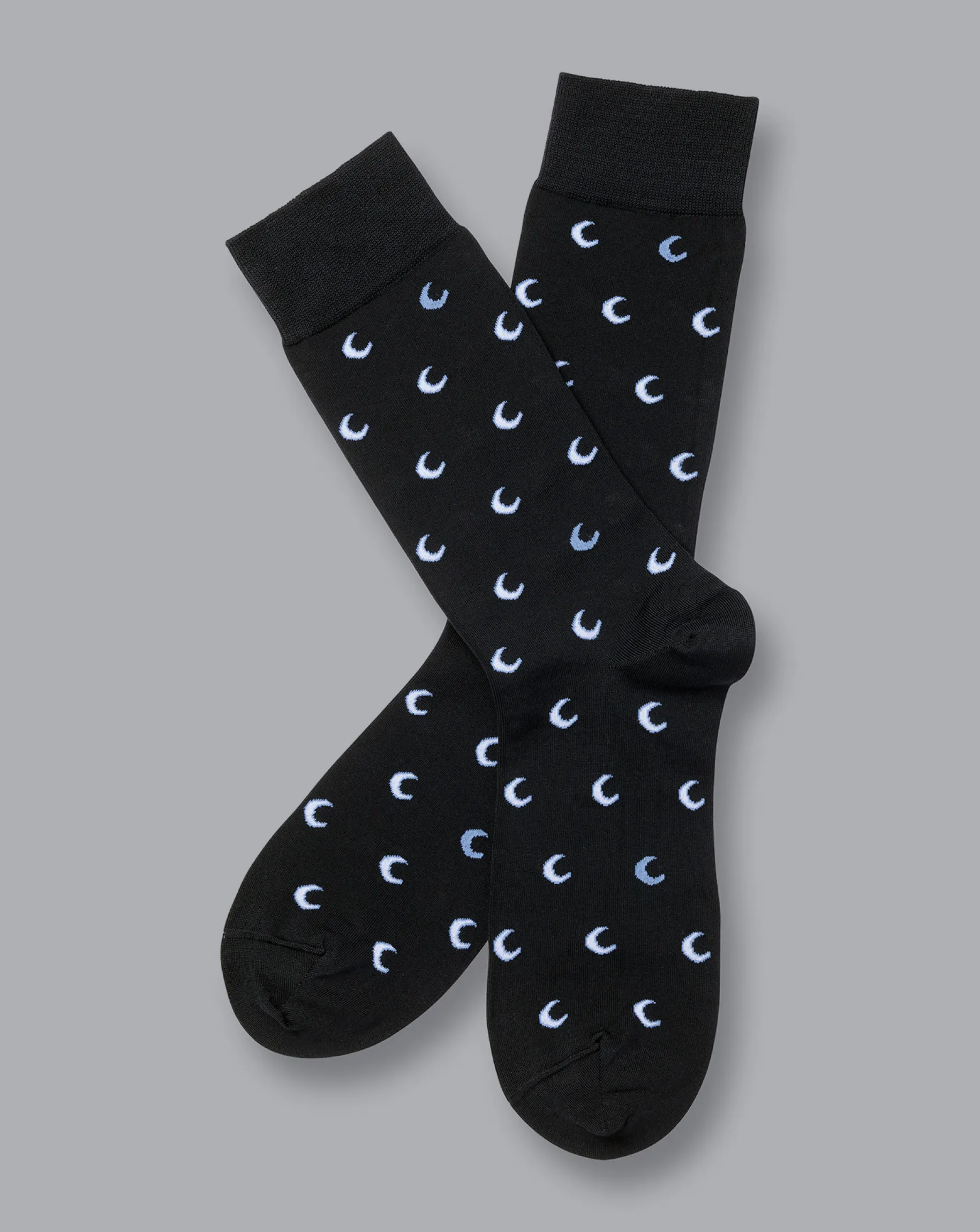 Accessories<Charles Tyrwhitt Once in a Blue Moon Motif Socks - Black