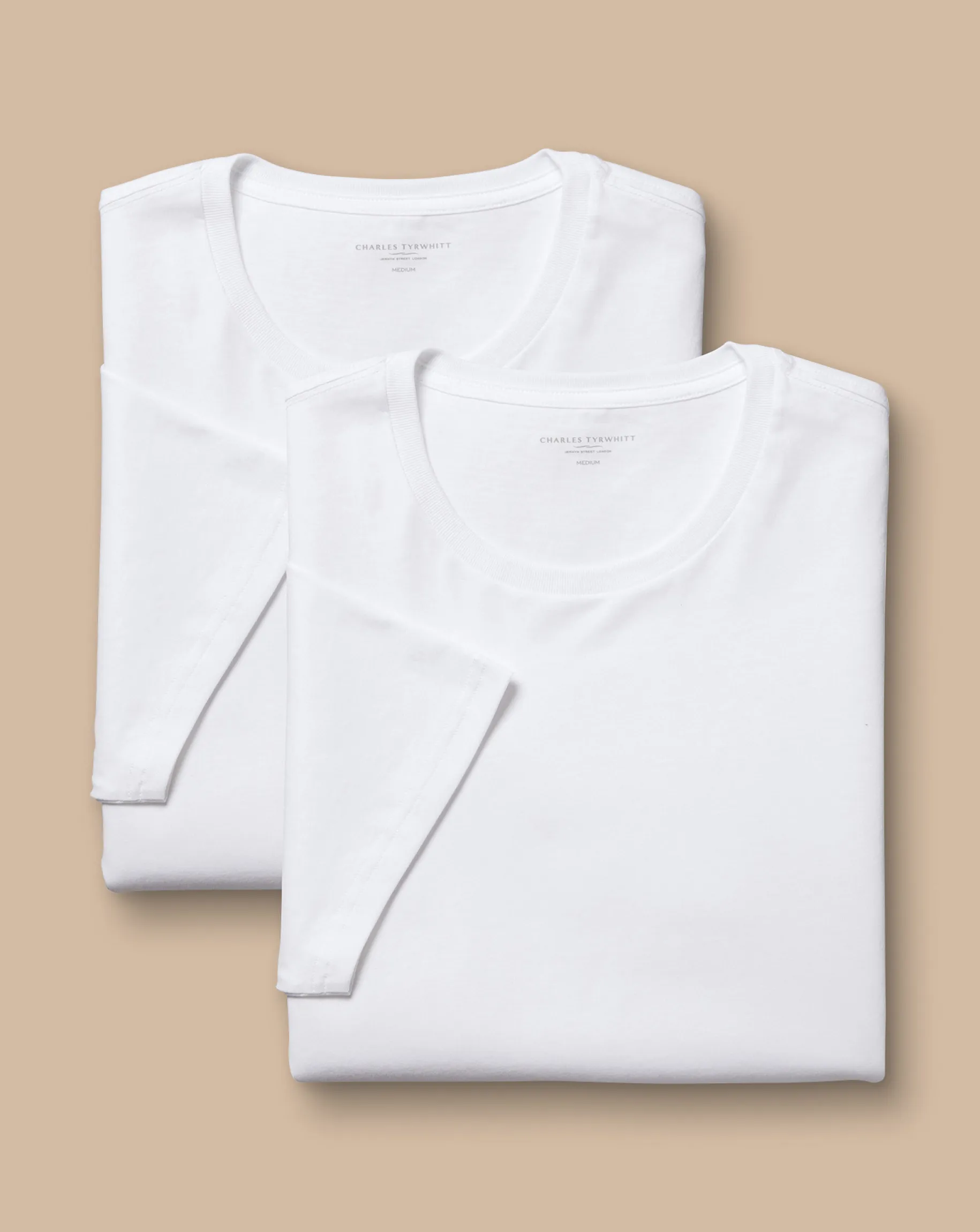Nightwear & Pajamas<Charles Tyrwhitt 2-Pack Crew Neck Cotton T-Shirt - White