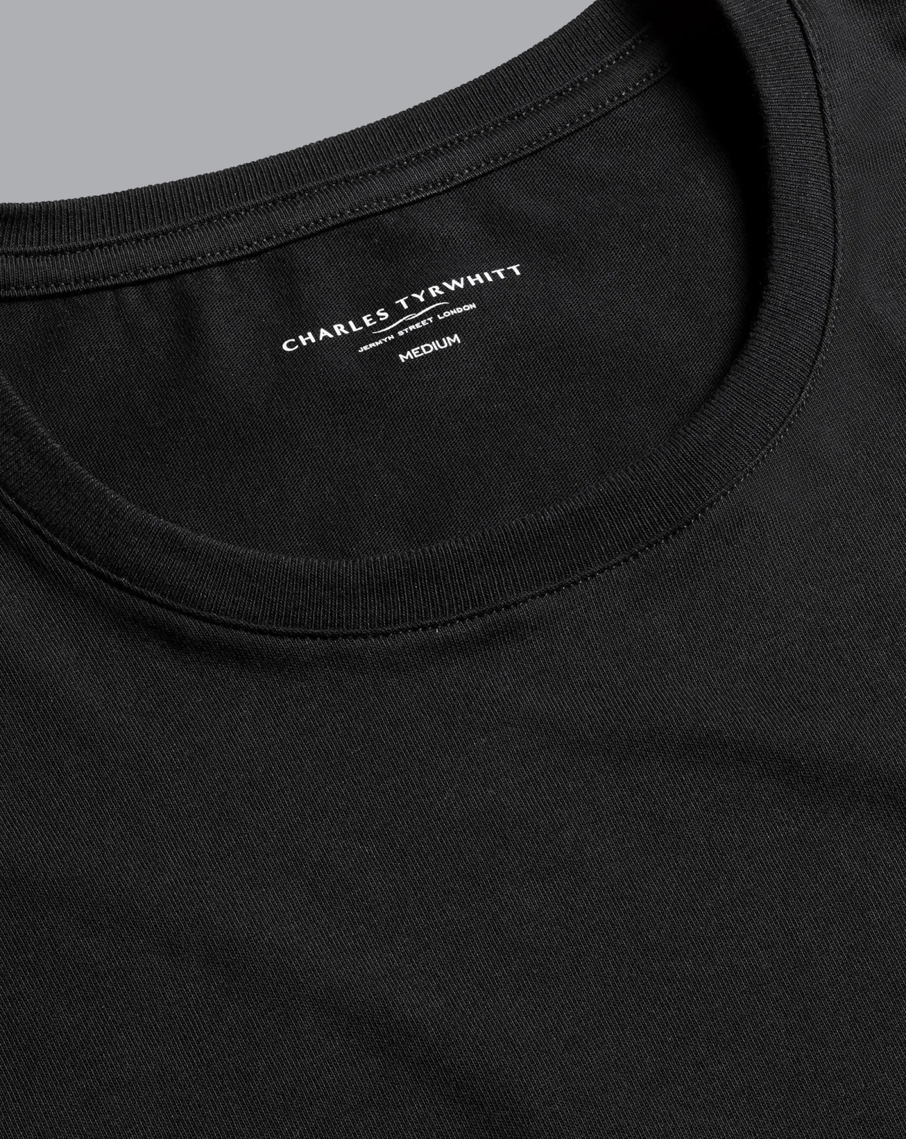 Nightwear & Pajamas<Charles Tyrwhitt 2-Pack Crew Neck Cotton T-Shirt - Black