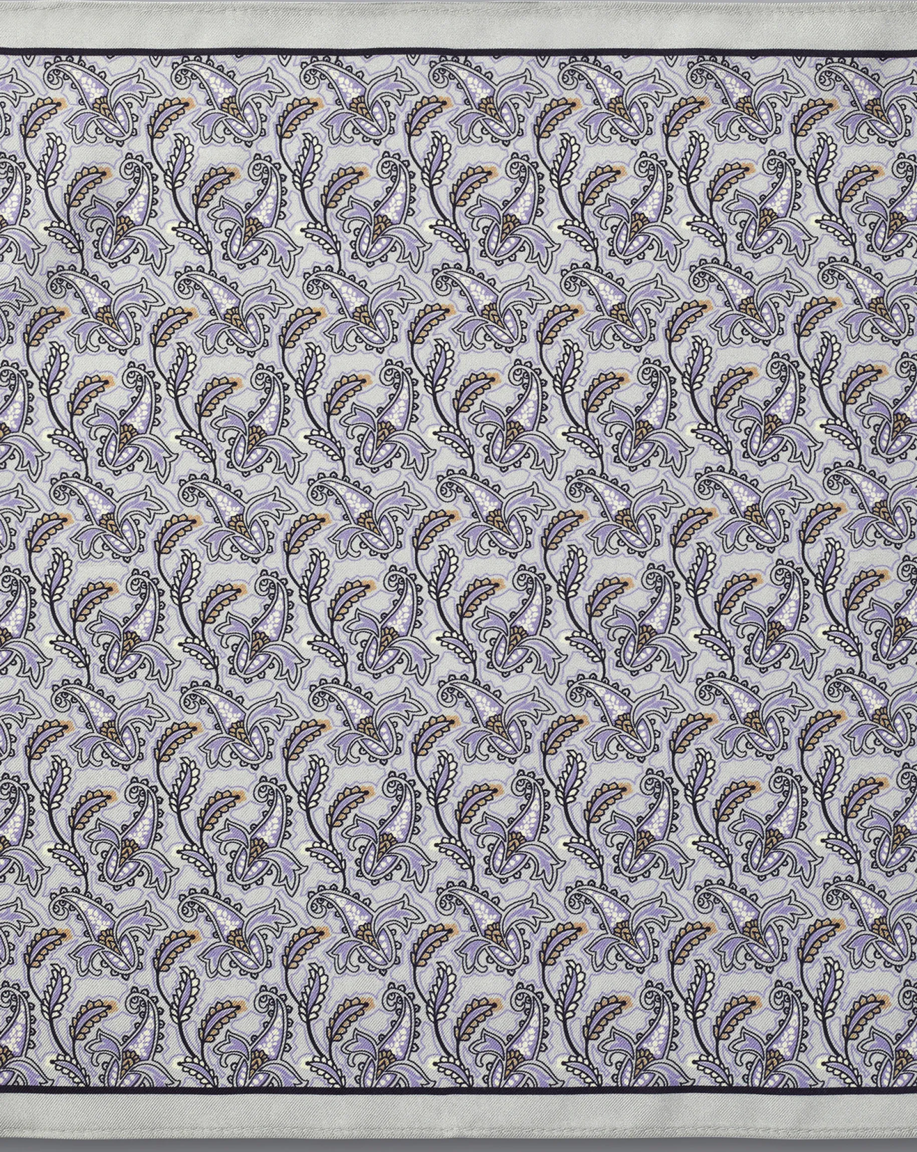 Pocket Squares<Charles Tyrwhitt Paisley Print Silk Pocket Square - Light Grey