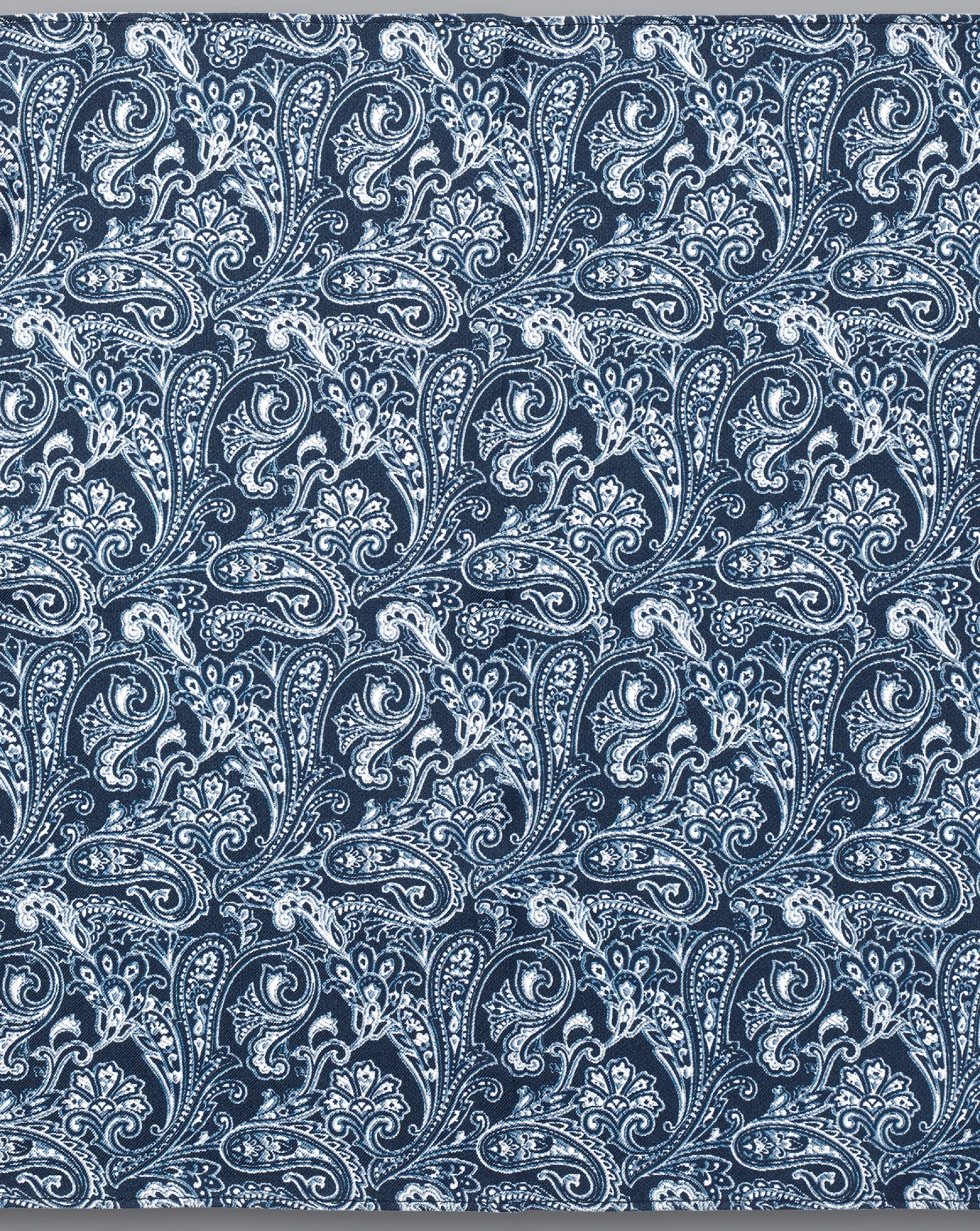 Accessories<Charles Tyrwhitt Paisley Print Silk Pocket Square - Blue Indigo