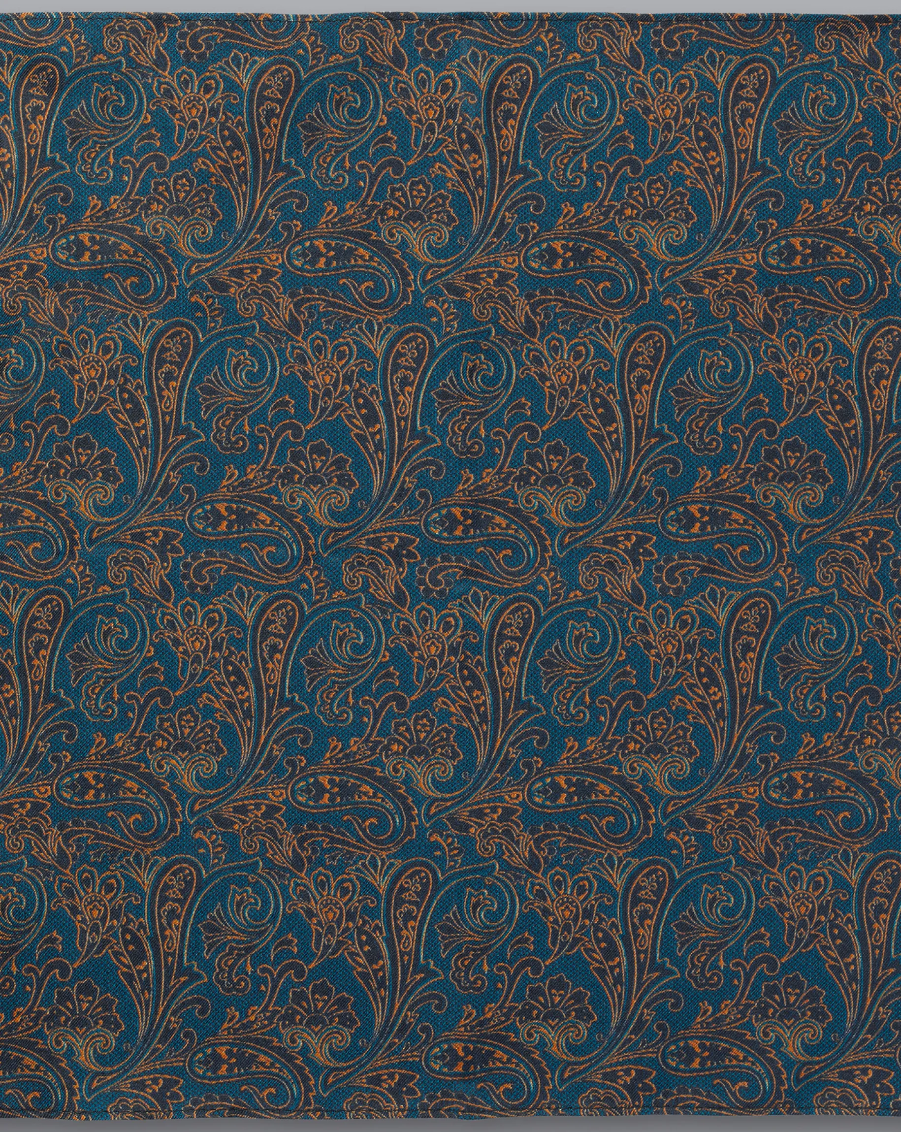 Pocket Squares<Charles Tyrwhitt Paisley Print Silk Pocket Square - Blue Dark Turquoise