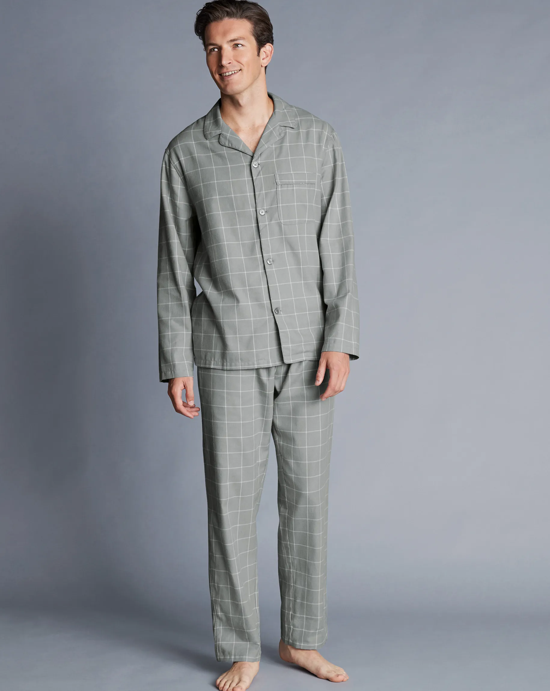 Nightwear & Pajamas<Charles Tyrwhitt Pajama Set - Light Grey