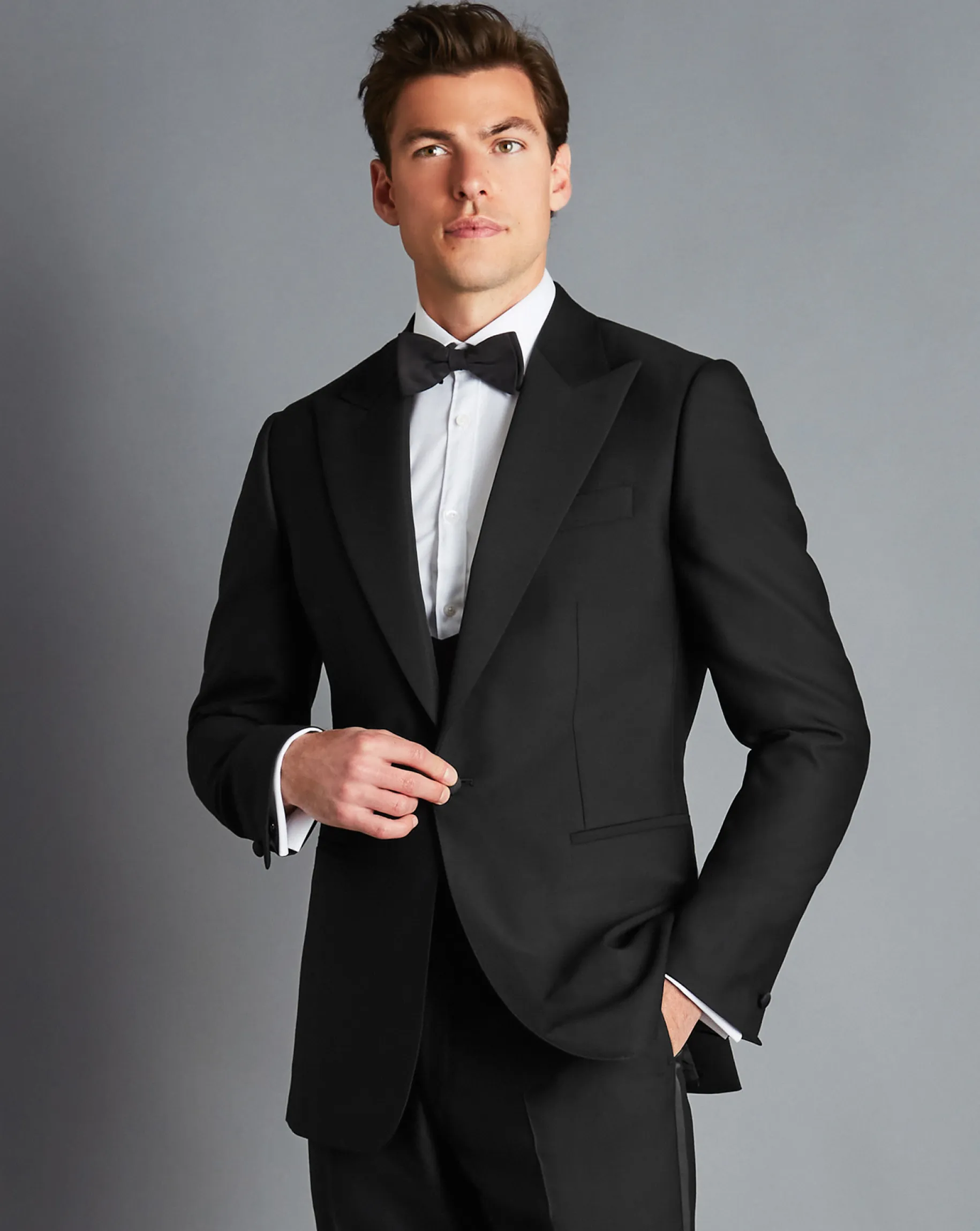 Suit Jackets|Blazers<Charles Tyrwhitt Peak Lapel Tuxedo Jacket - Black