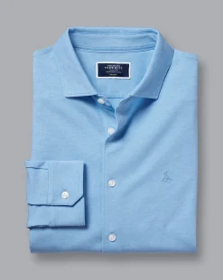Shirt Sale|Polos<Charles Tyrwhitt Pique Jersey Shirt - Sky