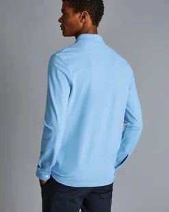 Shirt Sale|Polos<Charles Tyrwhitt Pique Jersey Shirt - Sky