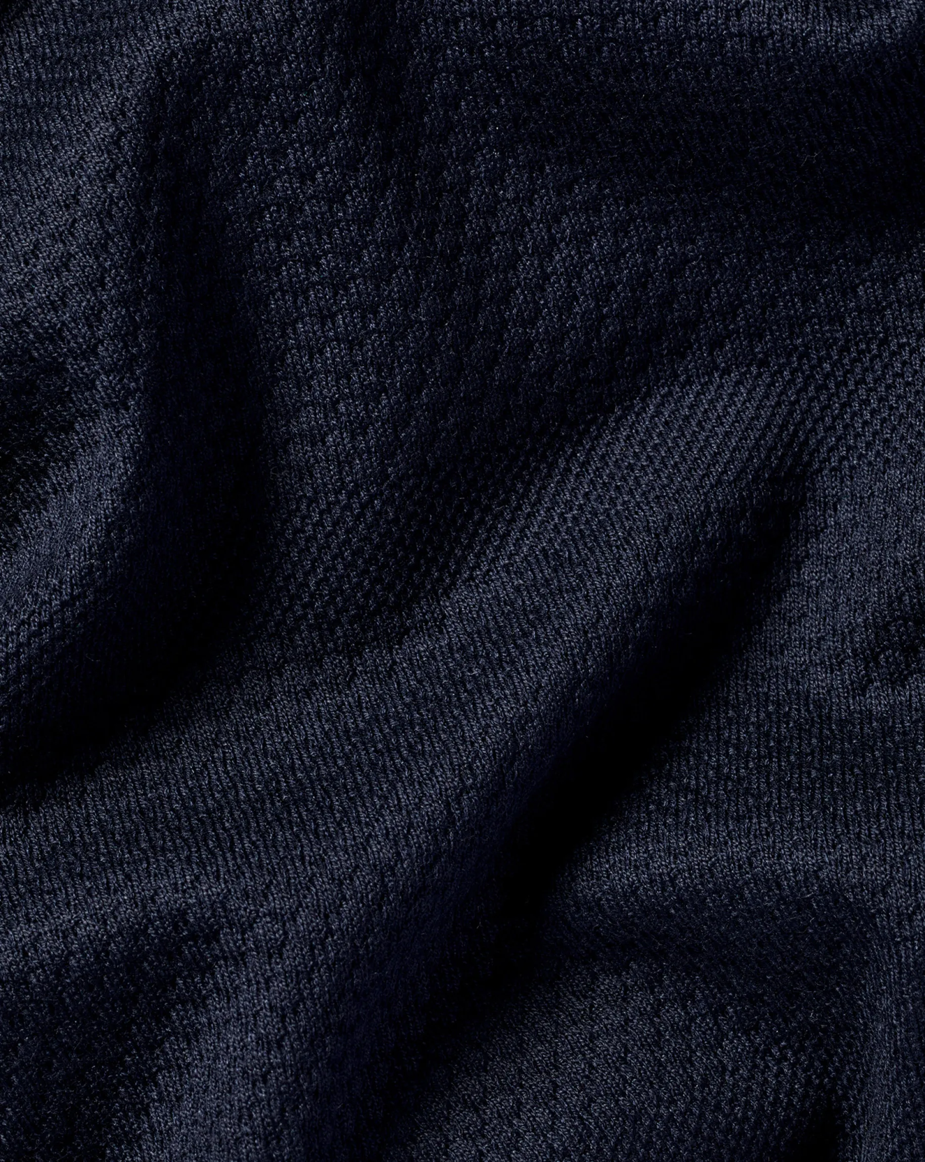 Blue Shirts|Performance polos<Charles Tyrwhitt Popcorn Textured Tyrwhitt Cool Quarter Zip Polo - Navy