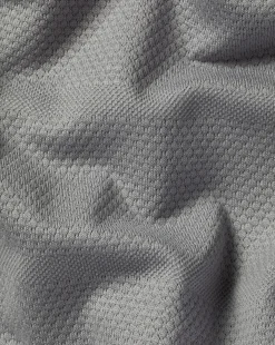 Performance polos|Golf polos<Charles Tyrwhitt Popcorn Textured Tyrwhitt Cool Quarter Zip Polo - Grey Silver