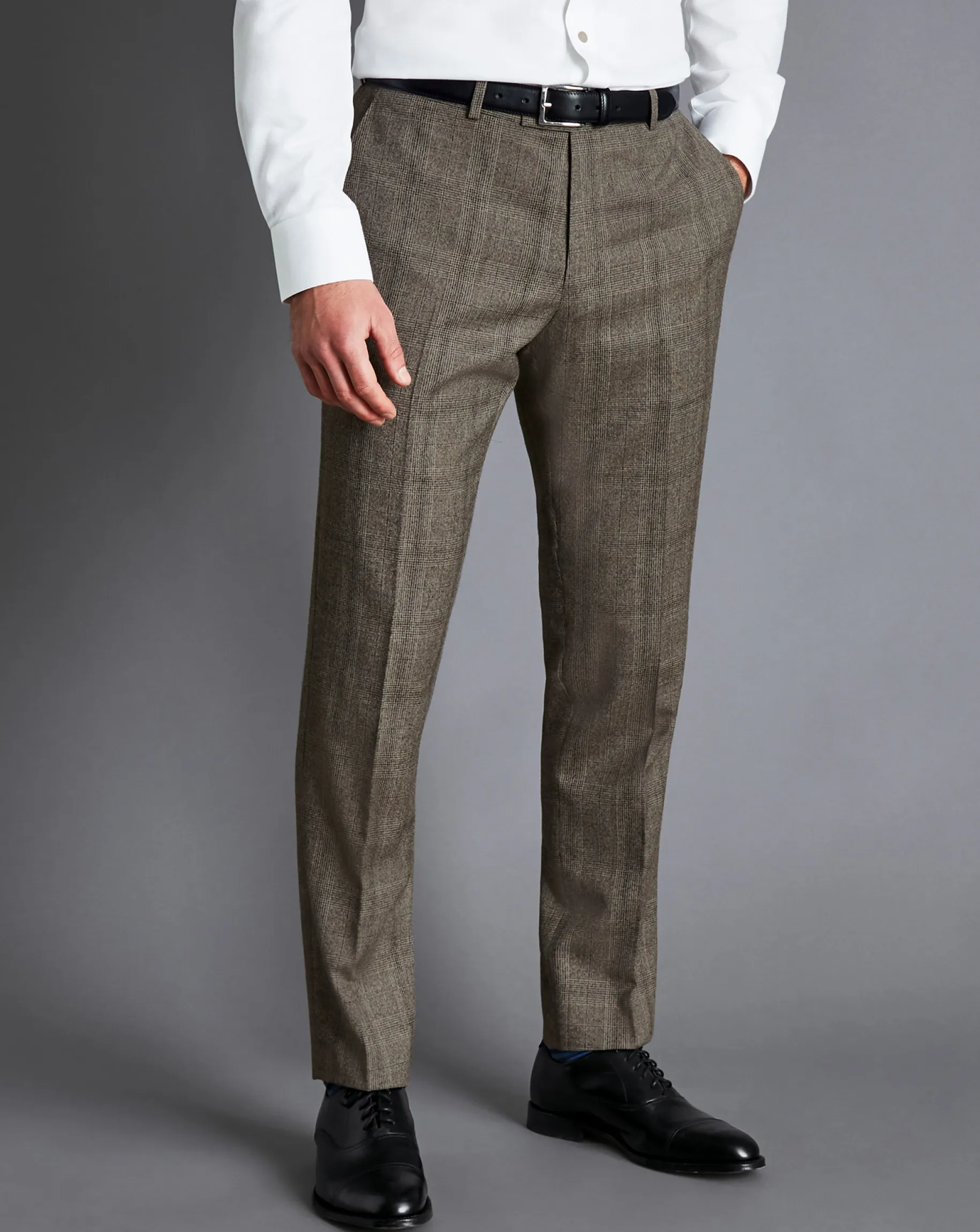 Suit Pants|Pants & Shorts<Charles Tyrwhitt Prince of Wales Check Suit Pants - Oatmeal