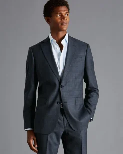 Suit Jackets|Blazers<Charles Tyrwhitt Prince of Wales Check Suit Jacket - Steel Blue