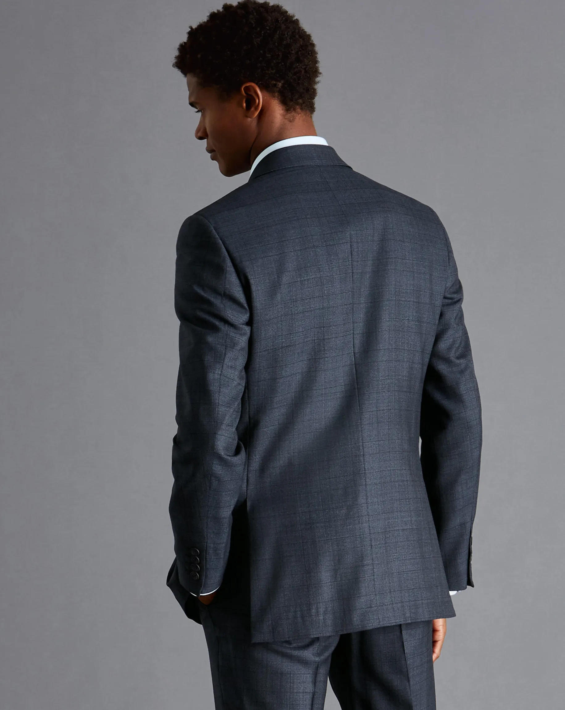 Suit Jackets|Blazers<Charles Tyrwhitt Prince of Wales Check Suit Jacket - Steel Blue