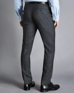 Suit Pants|Pants & Shorts<Charles Tyrwhitt Prince of Wales Check Ultimate Performance Suit Pants - Steel Blue