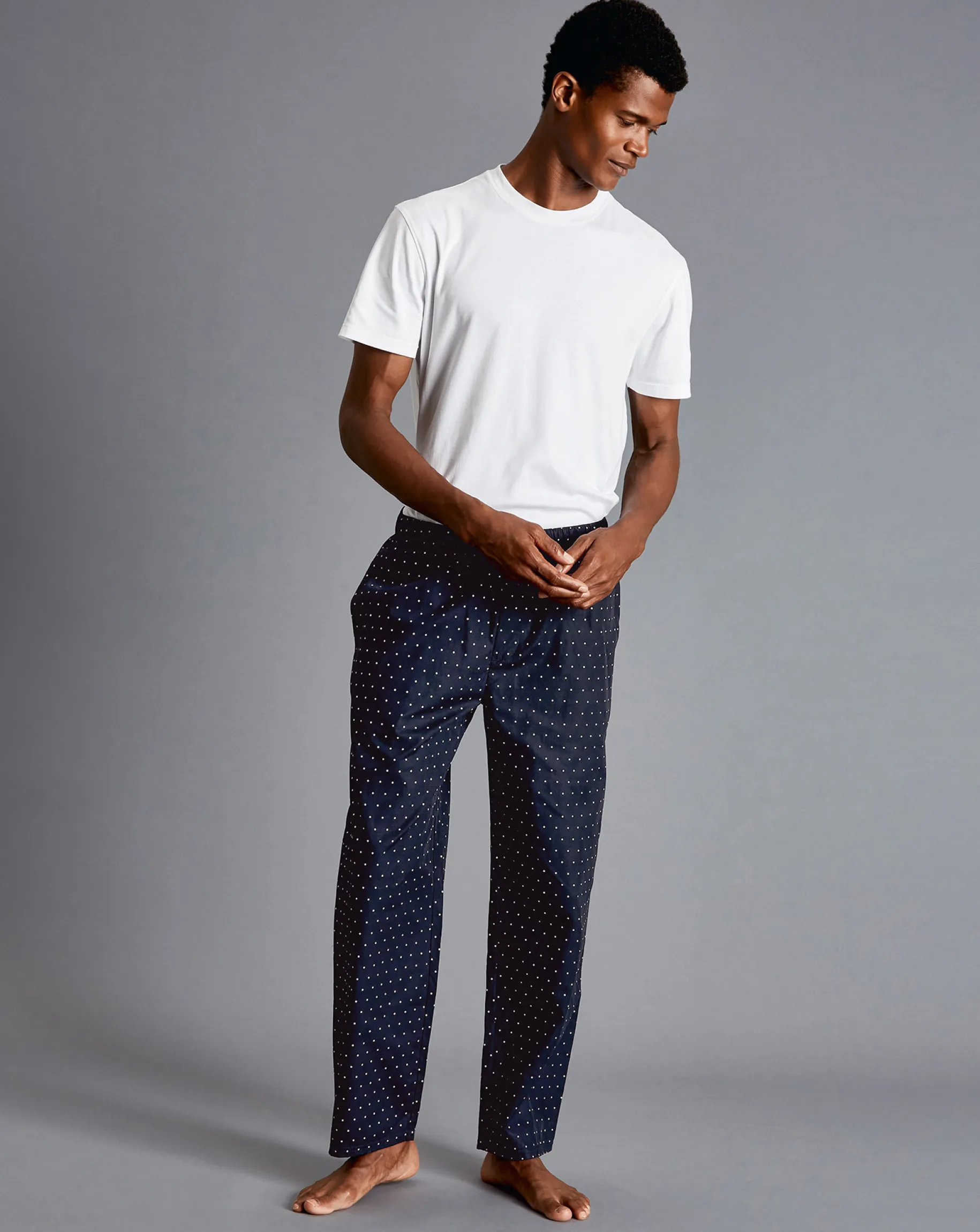Accessories<Charles Tyrwhitt Printed Dot Pajama Bottoms - Navy