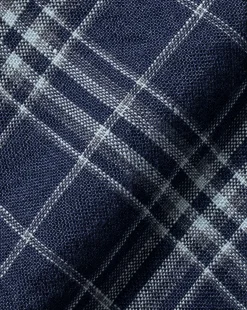Casual Shirts|Check Shirts<Charles Tyrwhitt Pure Linen Check Shirt - French Blue