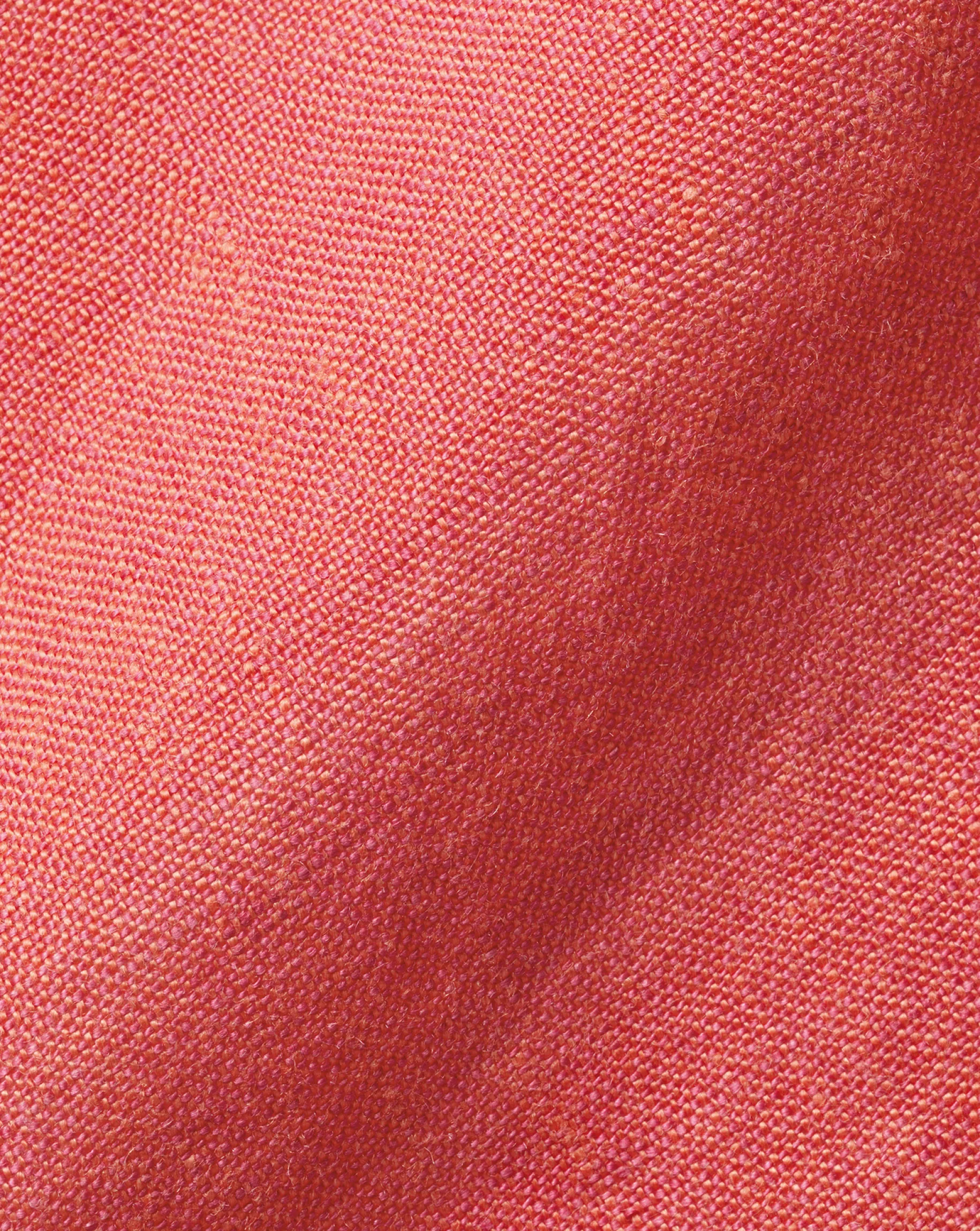Casual Shirts|Pink Shirts<Charles Tyrwhitt Pure Linen Shirt - Coral Pink