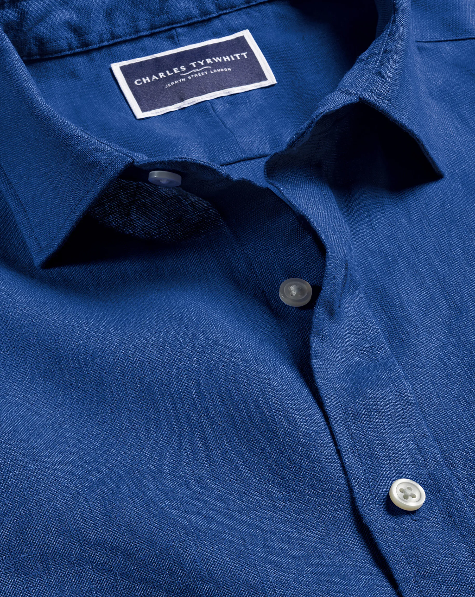 Casual Shirts|Blue Shirts<Charles Tyrwhitt Pure Linen Shirt - Blue Royal