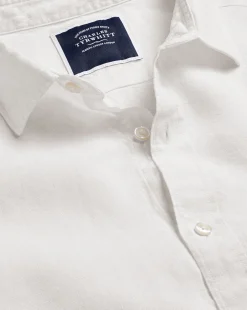 Casual Shirts|White Shirts<Charles Tyrwhitt Pure Linen Shirt - White