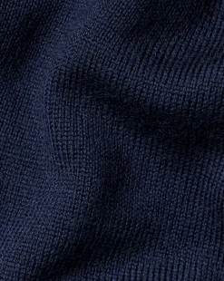 Golf Collection|Blue Sweaters<Charles Tyrwhitt Pure Merino Full Zip-Through Cardigan - Navy